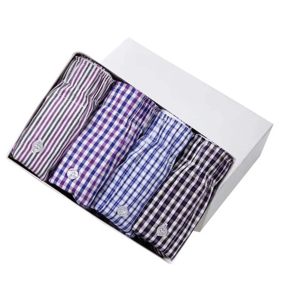 Ny 35 Färg Män Arrow Byxor Casual Fashion Märke Högkvalitativ Boxer 4PCS / Lot Mens Cotton Boxers Mäns Shorts Underkläder