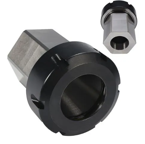 Hex ER40 Collet Chuck Block Holder 3900-5125 For CNC Lathe Engraving Machine Cross Hole Drilling