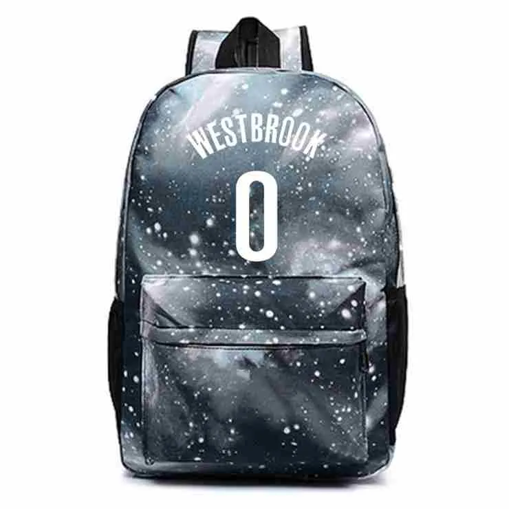 Russell Westbrook Canvas Bag Rugzak Basketbal Rugzakken Student Schooltas voor Tieners Jongen Meisje Rugzak Travel Laptoptas