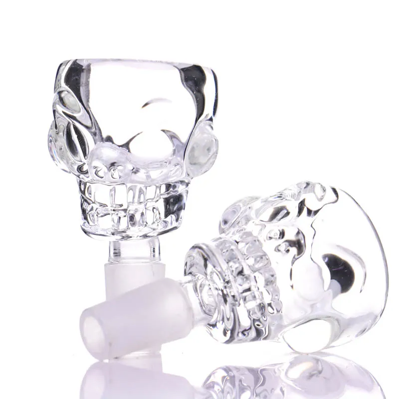 Hookahs Designer Skull Bowls Smoking Bongs Tung Tillverkare 14mm Skål 18mm Man