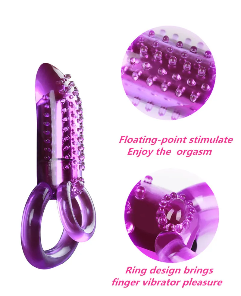 Double Ring Vibrator Male Longer Lasting Sex Crystal Vibrators Cock Ring Penis Rings Vibrating Sexy ToysSex Produc4233663