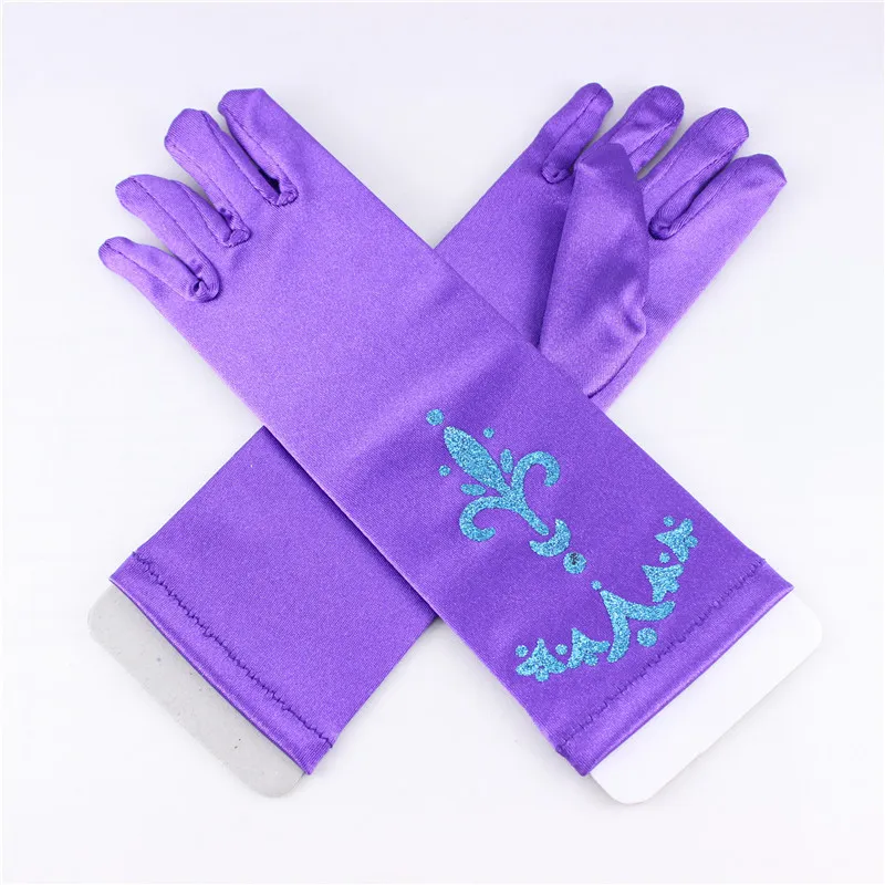 halloween noël enfants paillettes gants brillant poudre couronnement gants reine des neiges costume longueur 24 cm Fantaisie gants TO479