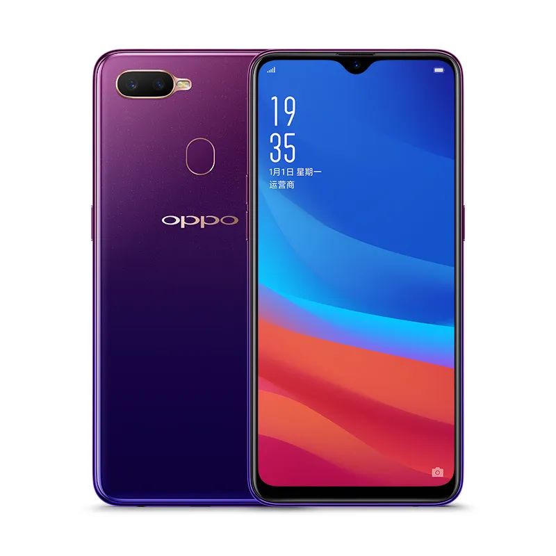 OPPO OPPO A7X 4G LTE الهاتف الخليوي 4 جيجابايت RAM 128GB ROM MT6771V Octa Core Android 6.3 "ملء الشاشة 16MP OTG 3500MAH معرف بصمات الأصابع وجه الهاتف المحمول الذكية