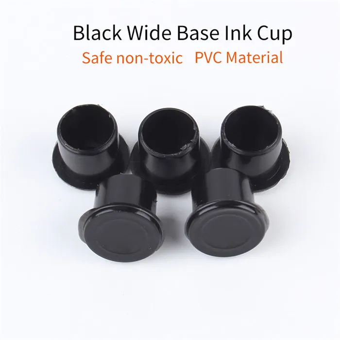 YILONG 1000 pièces en plastique noir tatouage encre tasses 11*13mm tatouage encre tasses noir approvisionnement pour tatouage maquillage livraison gratuite