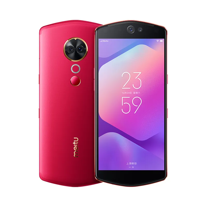 Oryginalny Meitu T9 4G LTE Telefon komórkowy Snapdragon 660 OCTA Core 4 GB RAM 64 GB ROM Android 6.01 "Pełny ekran 12MP Identyfikator linii papilarnych Inteligentny telefon komórkowy