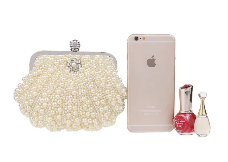 Die neueste europäische und amerikanische Braut-Perlenkupplung für Damen, Bankett, Abendtasche, Bankett, 3 Farben optional