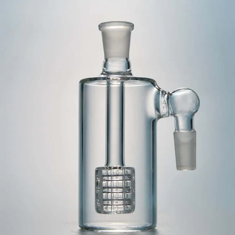 45 90度のガラス灰キャッチャー14mm 18mm 5インチの灰キャッチャー4mmの厚いパイレックスの澄んだashcatcher dab bong oil rig