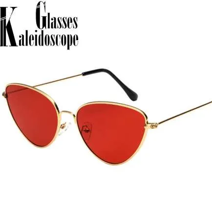 Cat Eye Sunglasses Women Metal Frame Sun glasses Female Eyes Sweet Cute Spectacles Trend Ladies Outdoor Personality Sunglass