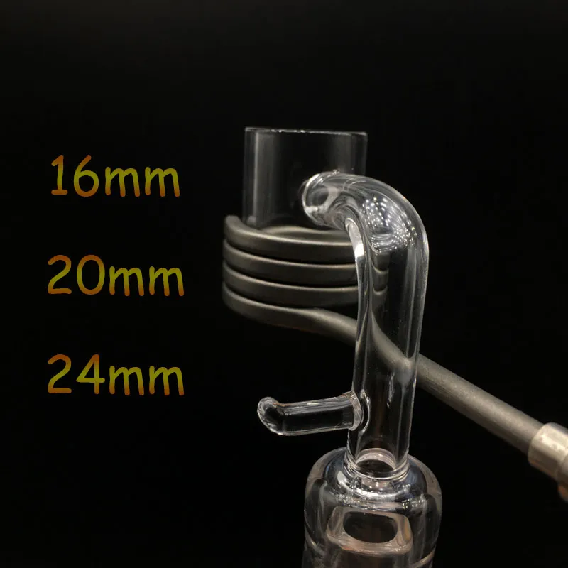 16mm 20mm 24mm Quartz Enail Banger avec crochet 10mm 14mm 18mm Quartz E Nail Banger Nails pour Enail Coil Heater Enail Kits6139169