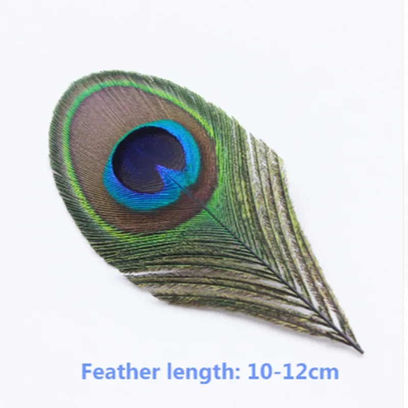 Natural Peacock Eye Feathers 10-12 Inches Decorative Feather Crafts Wedding  Decoration Clothing Accessories