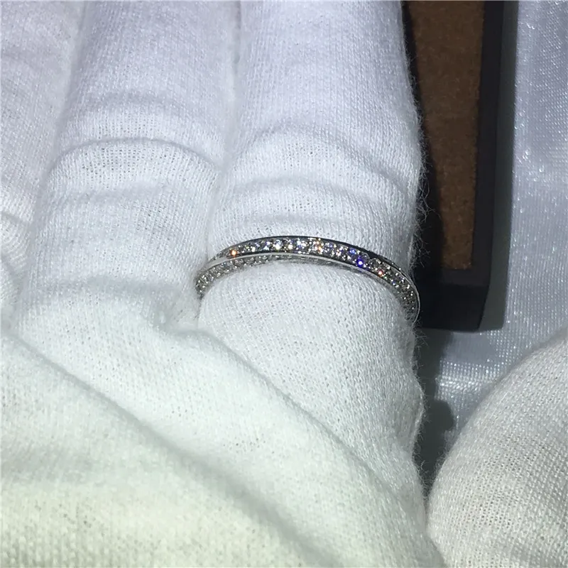 Kors smycken älskare 925 sterling silver ring bana inställning 5a zircon cz sten engagemang bröllop band ringar för kvinnor brudal