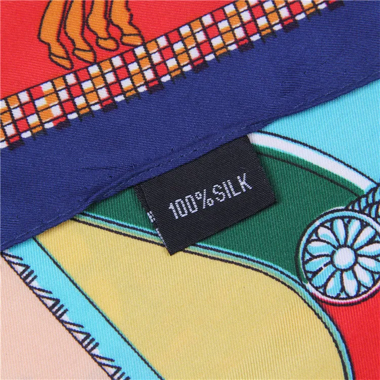 New Twill Silk Scarf Women Single Horse Print Spain Headband Scarf Lady Small Square Scarves Female Fashion Kerchief Bandana 70cm4147832