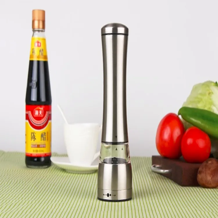 65*215mm Portable thickness adjustable Stainless Steel Salt Pepper Grinder Spice Sauce Mill Grind Handle Kitchen tool