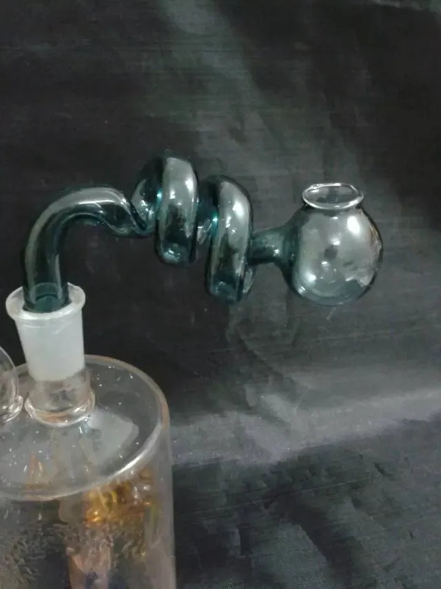 The new spiral pot Wholesale Glass bongs Oil Burner Glass Water Pipes Rigs Smoking