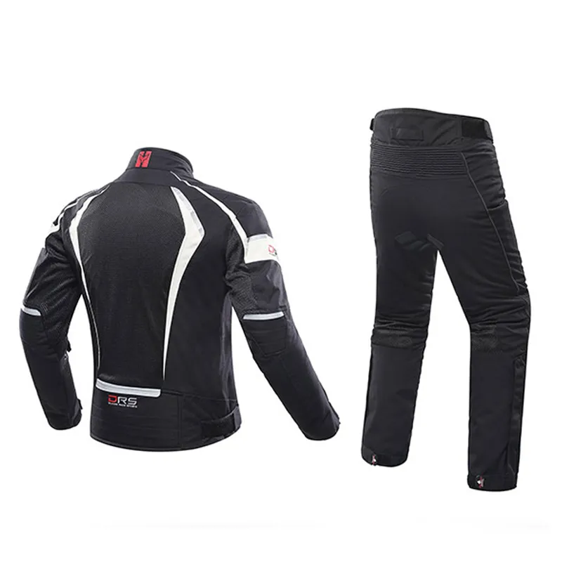 Duhan Men Motorcykeljacka byxor andas racing jacka moto kombinationer ridkläder set D-063086