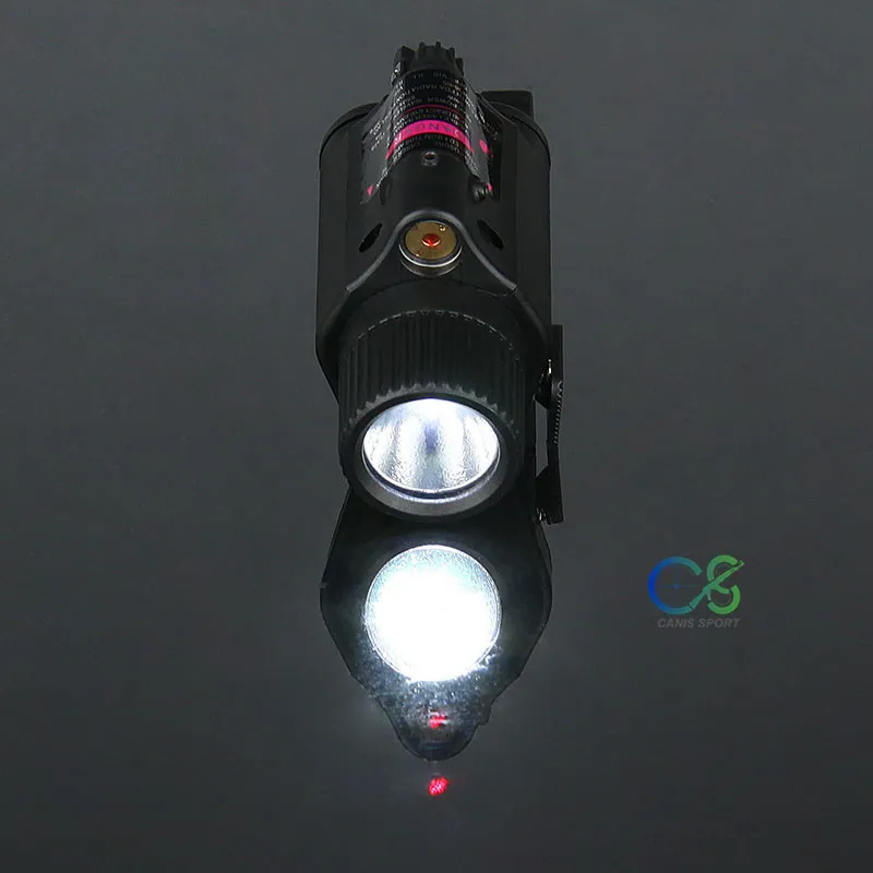 Airsoft Scope Taktyczne białe światło polowania na światło z czerwonym laserem do polowania na głowę kasku CL15-0003