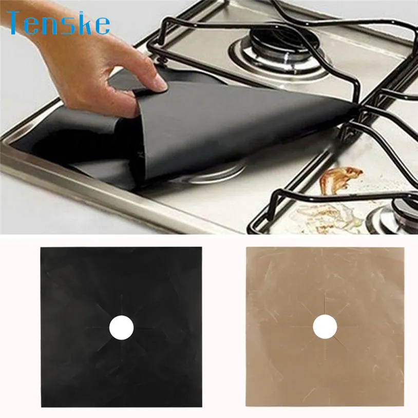 1PCS Kitchen Mat Pads 1PCS Reusable Gas Range Stove Top Burner Protector Liner Cover For Cleaning 2018 Dropshipping