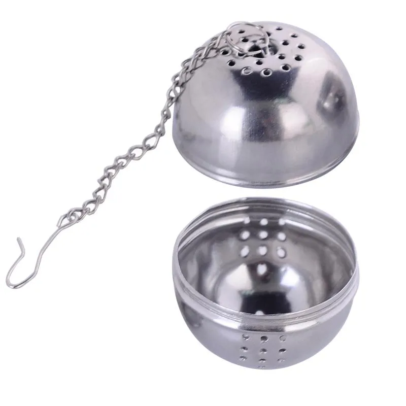 Ny Essential Rostfri Steel Ball Te Infuser Mesh Filter Sil med krok Lös Teblad Spice Hem Kök Tillbehör