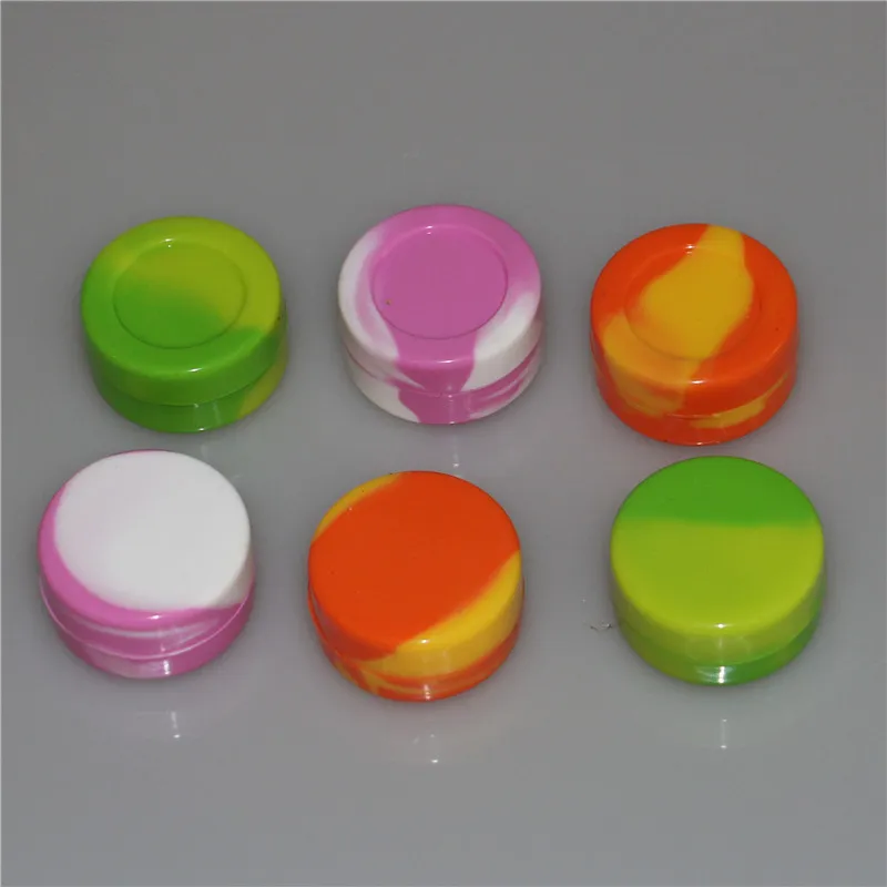 DHL Free Silicone Container Jar Wax Concentrate 22ML 7ML 5ML 2ML Spherical Wax Container Silicon Jar for Wax Silicone Jar Dab Nonsolid Color