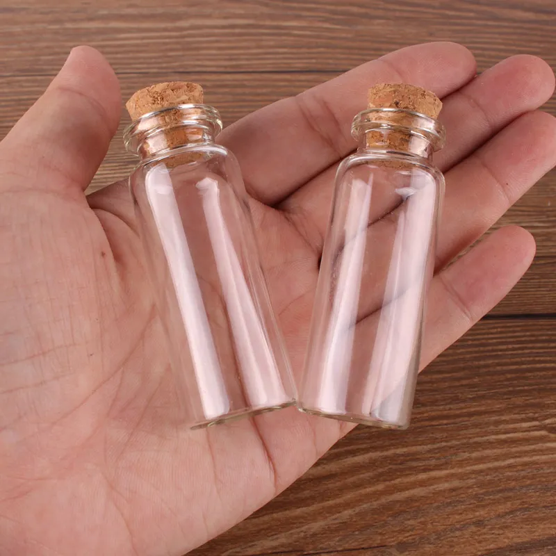Mini bottiglie di vetro da 100 ml con tappi in sughero, bottiglie per messaggi dei desideri per fornure per feste di matrimonio, artigianato fai-da-te, bomboniere per baby shower  15