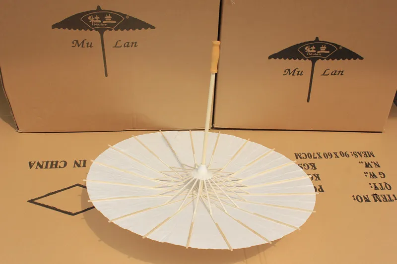 Nuptiale De Mariage Papier Parapluies Parasols Main Plaine Chinoise Mini Parapluie D'artisanat Pour Ornements Suspendus Diamètre: 20-30-40-60cm HH7-993