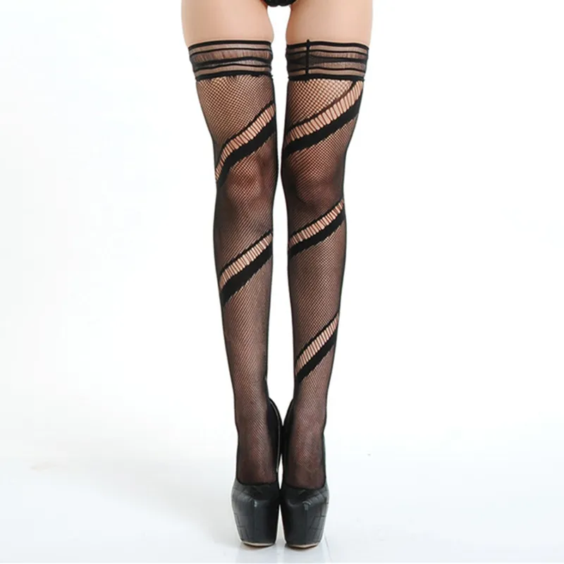 Thin Ultrathin Hollow Out Tights Lace Sexy Stockings Female High Fishnet Embroidery Transparent Pantyhose Women Black Lace Hosiery