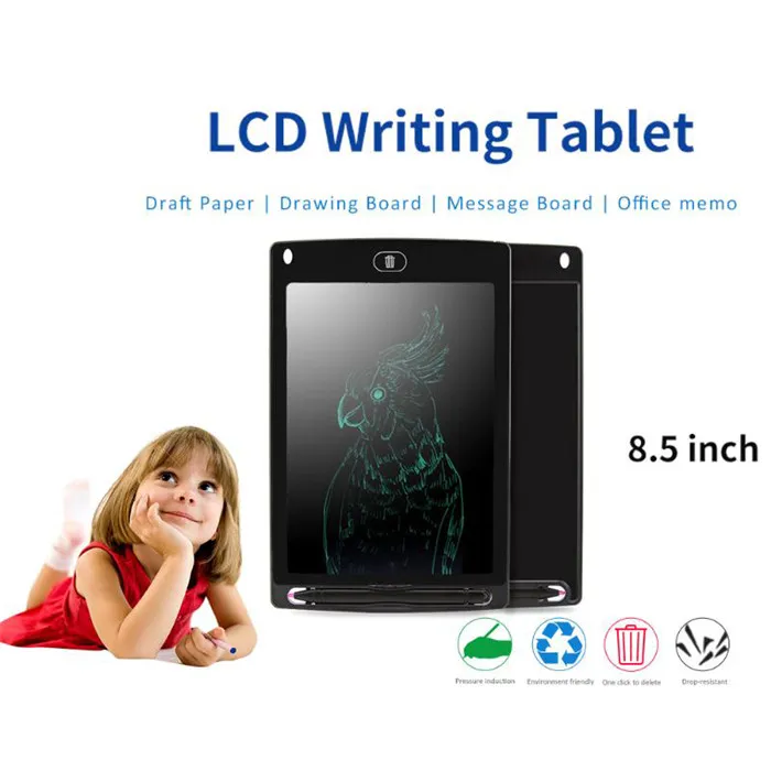 5 couleurs 85 pouces d'écriture LCD tablette numérique Tablettes de dessin tableau portatives portables PADS avec stylo amélioré pour les enfants Chi4424995