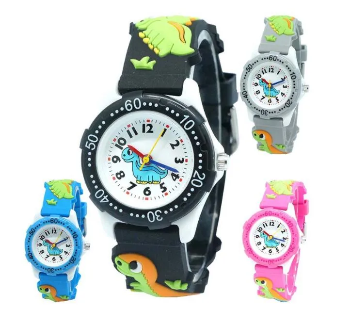 漫画恐竜キッズファッションクォーツ腕時計レディース腕時計スポーツ子供プラスチック時計カジュアルリロージーフェミニノスモントトレフェムメ