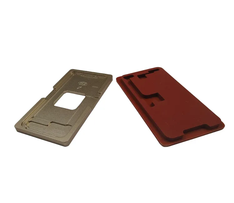 Новый высокое качество стекла с рамкой ЖК выравнивание плесень + OCA ламинирование резиновая накладка красный коврик пены для iPhone X