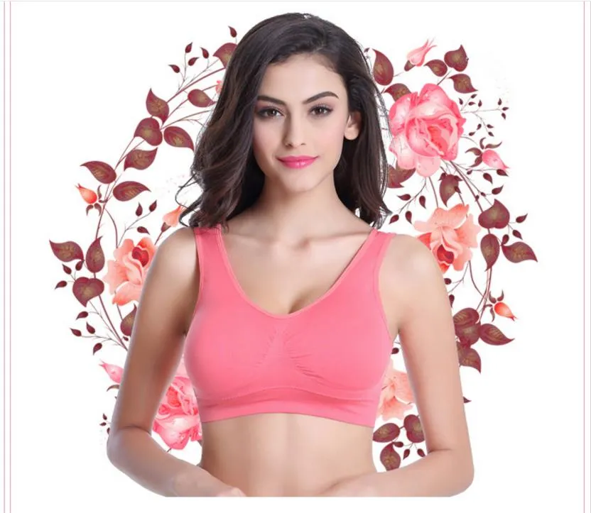 Kvinnor Sport Bra Gym Fitness Vest Yoga Running Tankar Stretch Workout Toppar Absorbera Sweat Camis Shock Fast Andningsbar Sömlös Underkläder LDH58