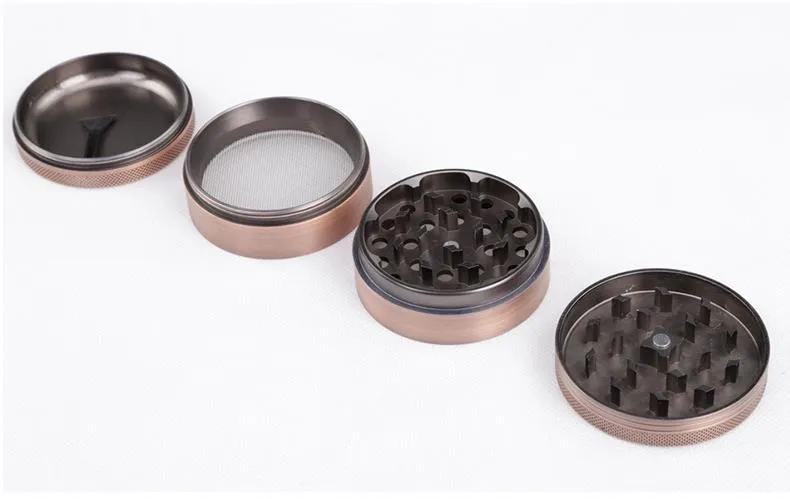 Broyeur en Bronze et aluminium à quatre couches de 63MM, fumée cassée, nouveau tabac