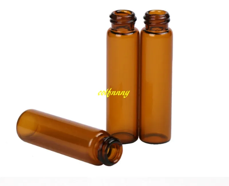 50 sztuk / partia Darmowa Wysyłka 5ml Amber Szkło Spray Bottle 5ml Brown Emtpy Refillable Perfume Butelki Czarna plastikowa czapka