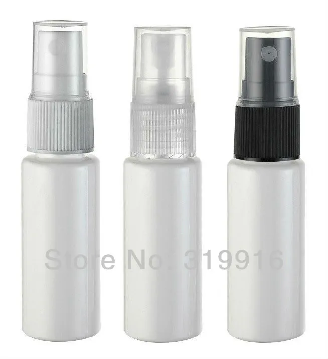 Bottiglia di plastica bianca miniatura 20ml di trasporto libero con lo spruzzo 100pc/lot della foschia