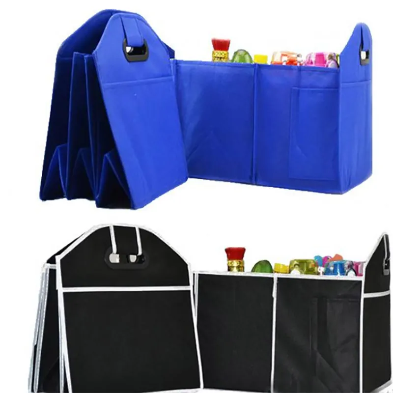 Förvaringslådor fällbara bilorganisatörer Auto Trunk Storage Bins Toys Food Stuff Lagring Container Bags Auto Interiör Tillbehör Case8428224