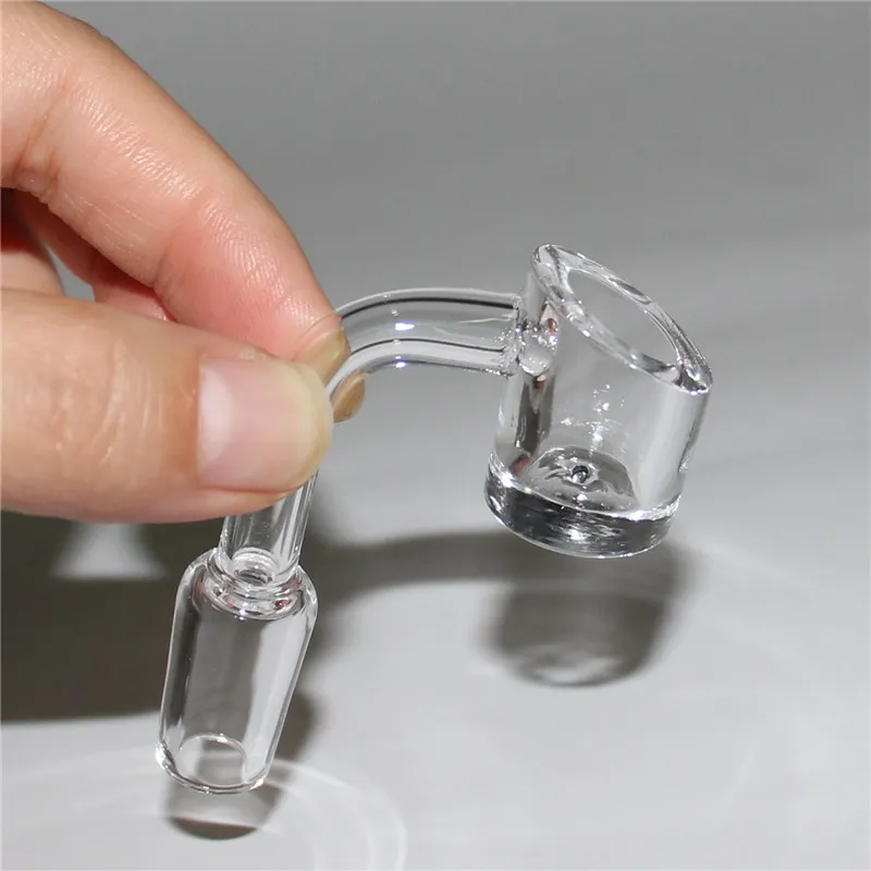 4 mm d'épaisseur en quartz banger ongle Bong ACCESSOIRES 18 mm 14 mm 10 mm Femelle Joix mâle 90 degrés sans Dome 100% de bangers de quartz réels ongles