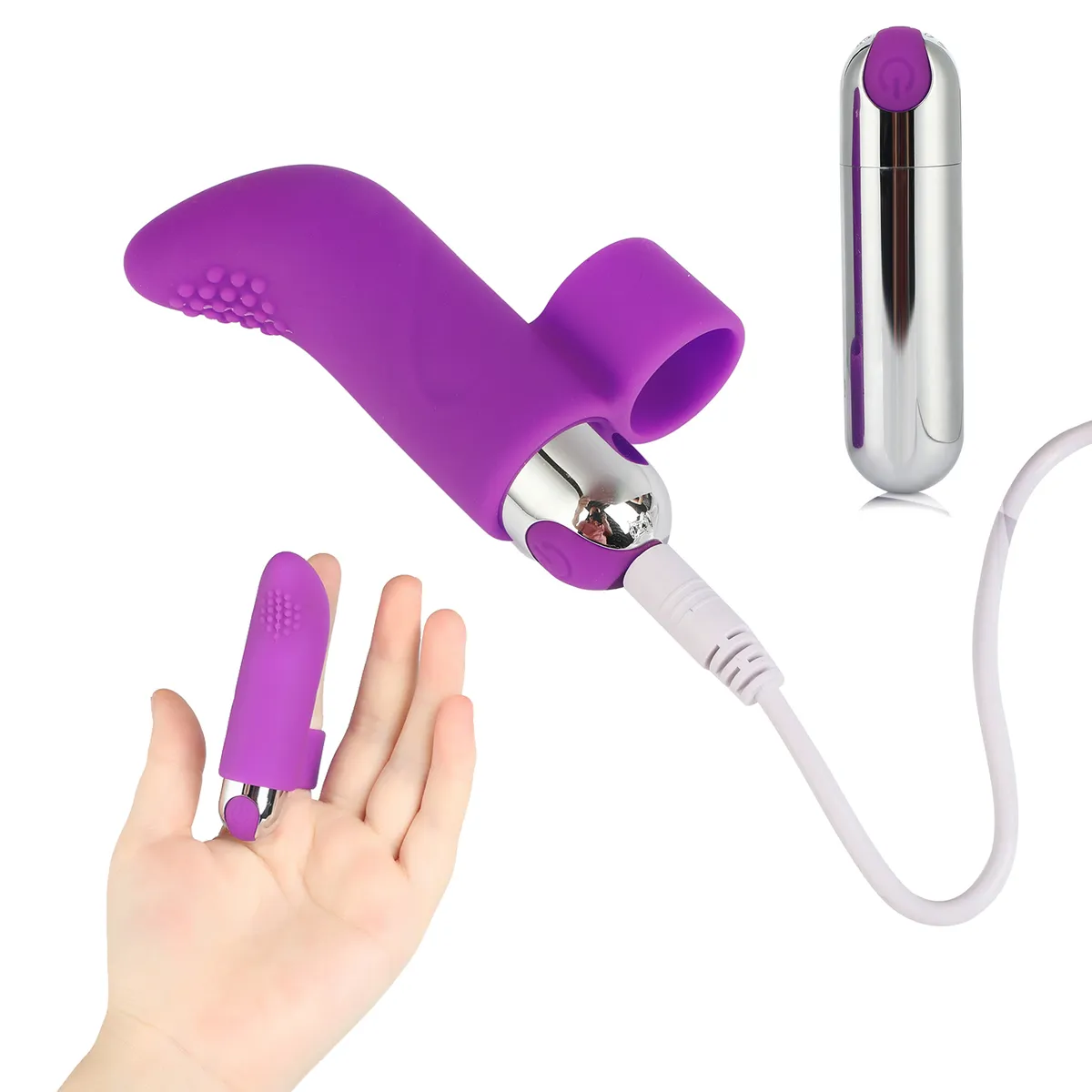 clit finger vibrator Finger-Vibrator-Female-Masturbator-Clit G Spot-Couple Massager Vibrating-Sex-Toy main image 0
