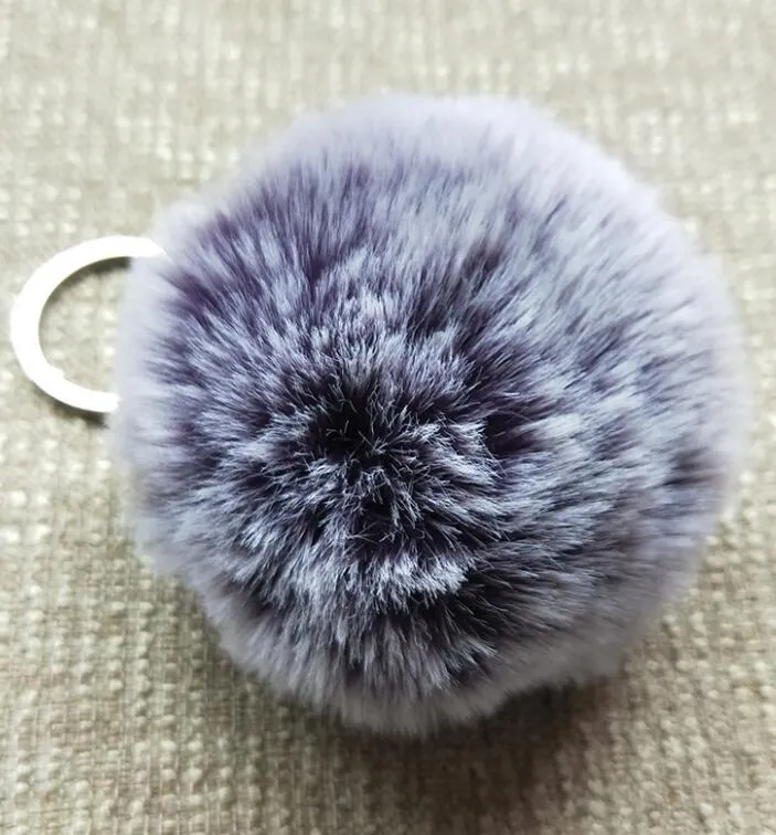 8 cm fausse fourrure de lapin boule porte-clés fourrure Pom Pom porte-clés Llaveros Portachiavi moelleux porte-clés offre spéciale