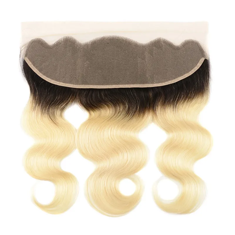 613 Blonde 134 Lace Frontal 1B613 Ombre Blonde Brésilienne Cheveux Humains Oreille À Oreille Fermeture Extension de Cheveux Lace Frontal Seulement 1018 In3829997