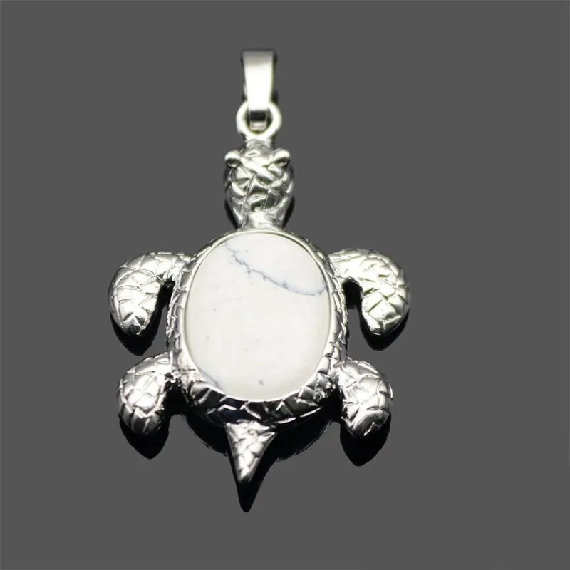 Новый природный камень кулон драгоценный камень Морская Черепаха прелести Черепаха кулон DIY Ожерелье для женщин мужчины ювелирные изделия