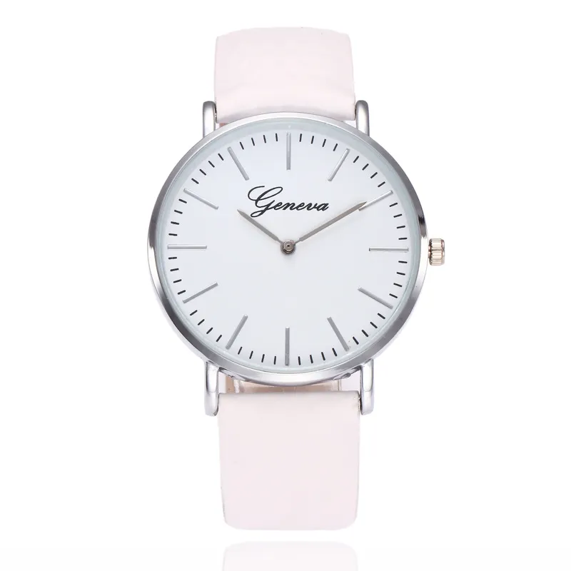 Kvinnor Genève Thermochromic Watches Temperaturbyte färgklocka Fashion Leather Watch Simple Ladies Casual Quartz Wrist2884824