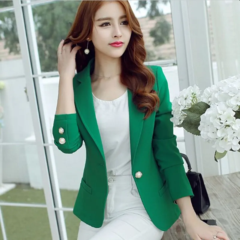 2017 Womens Green Yellow Black Long Sleeved Blazers And Ladies Summer Jackets Slim Fit Suit For Ladies From Blairi 15 DHgate.Com