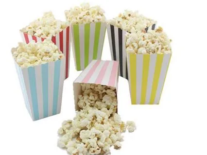 Groothandel Mini Particulier Popcorn Boxes / Sanck Gunst Tassen Bruiloft Verjaardag Film Party Levert 7 Kleuren