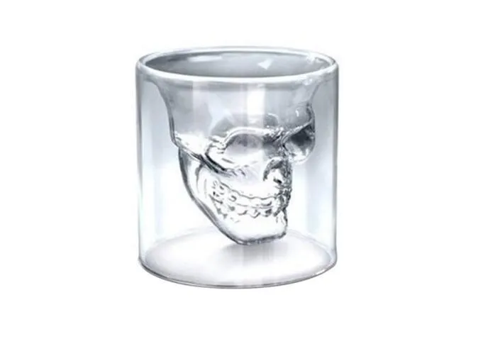 25ml copo de vinho crânio tiro vidro tiro uísque de vidro halloween decoração criativo festa transparente drinkware bebendo óculos