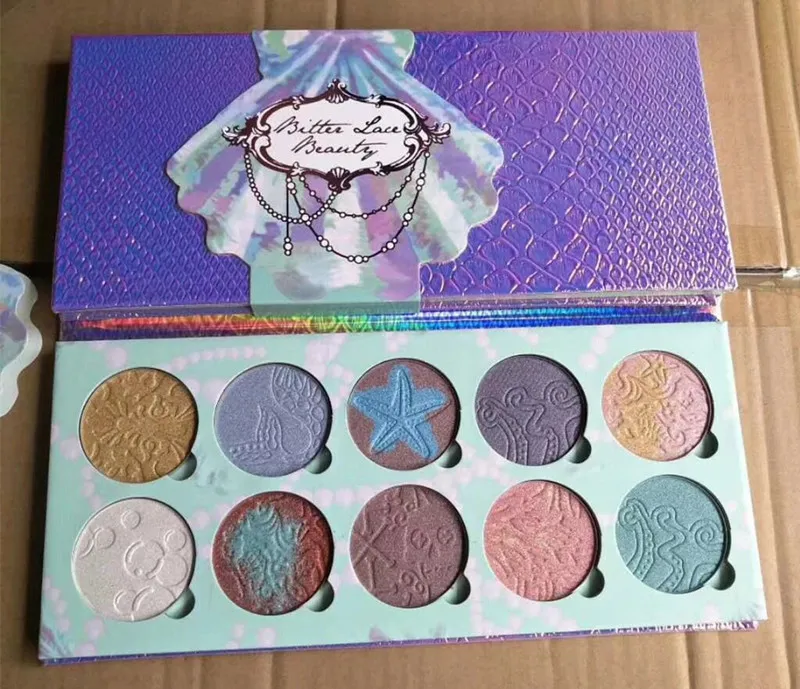 Nuovo trucco Bitttee Lace Beauty Cosmetics 10 Colori Palette di evidenziatore Nuova palette ombreggiata per gli occhi DHL Spedizione