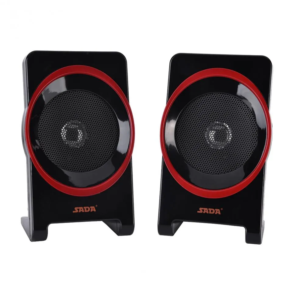 Trä kombination mini USB 2.1 Wired Computer Speakers Bass Music Högtalare Subwoofer för mobiltelefon Laptop PC Universal SL-8018