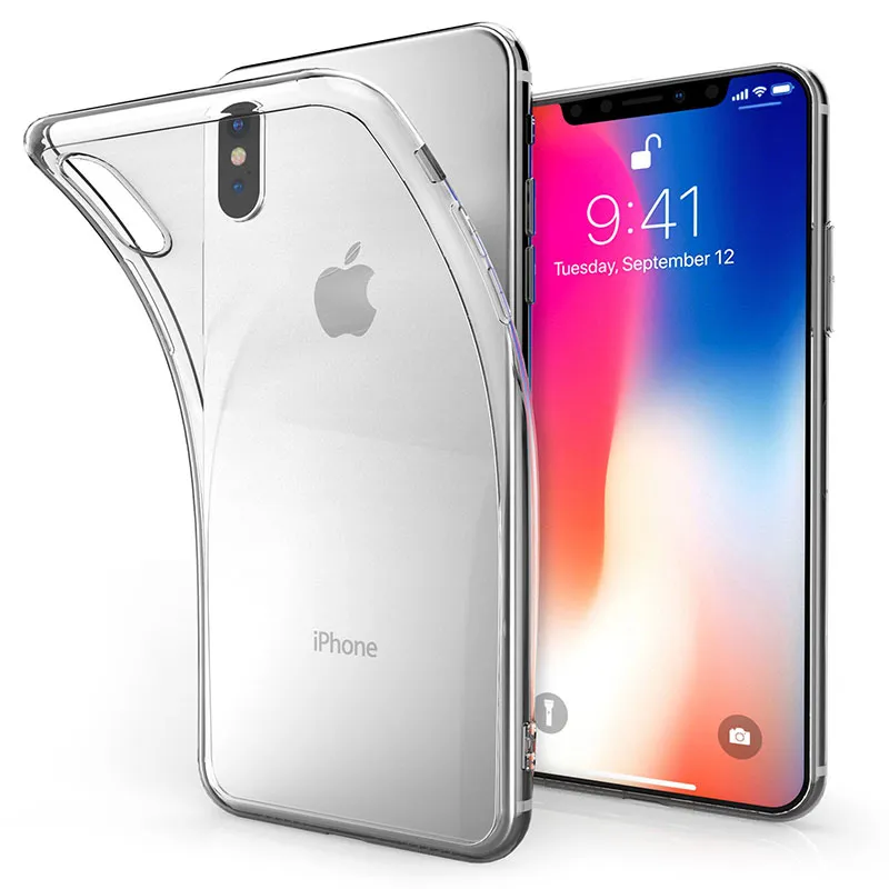 iPhone X X XS MAX XR 8プラス7プラス6Sプラス0.3 mmクリスタルゲル超薄型透明ソフトTPU電話クリアケース