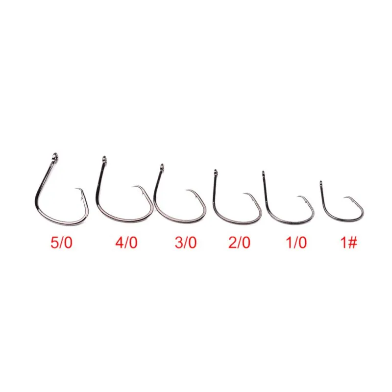 High Carbon Steel Barbed 2 0 Fishing Hooks Sport Circle Hook Set 1# 5#  Pesca Tackle Accessories KU 8285P From Chunchun2020, $10.45