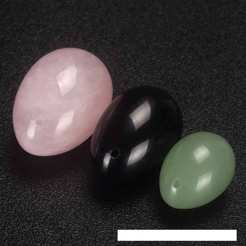 3 datorer Pinkgreen Black Crystal Eggs Rope Yoni Healing Eggs Massage Tool bäcken Kegel Övning Vaginal åtdragning Ball4498861