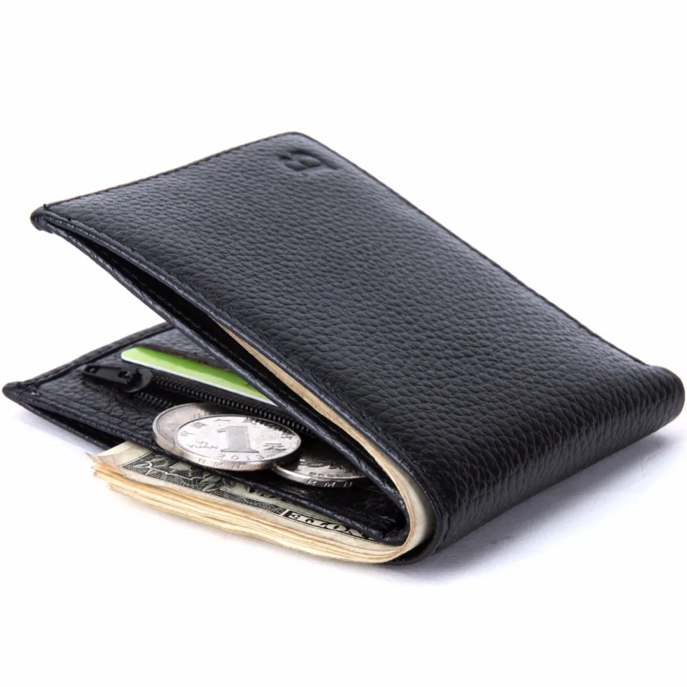 Dollar PriceMen Wallets Famous Brand Genuine Leather Wallet Wallets With Coin Pocket Thin Purse Card Holder For Men Fashion Slim