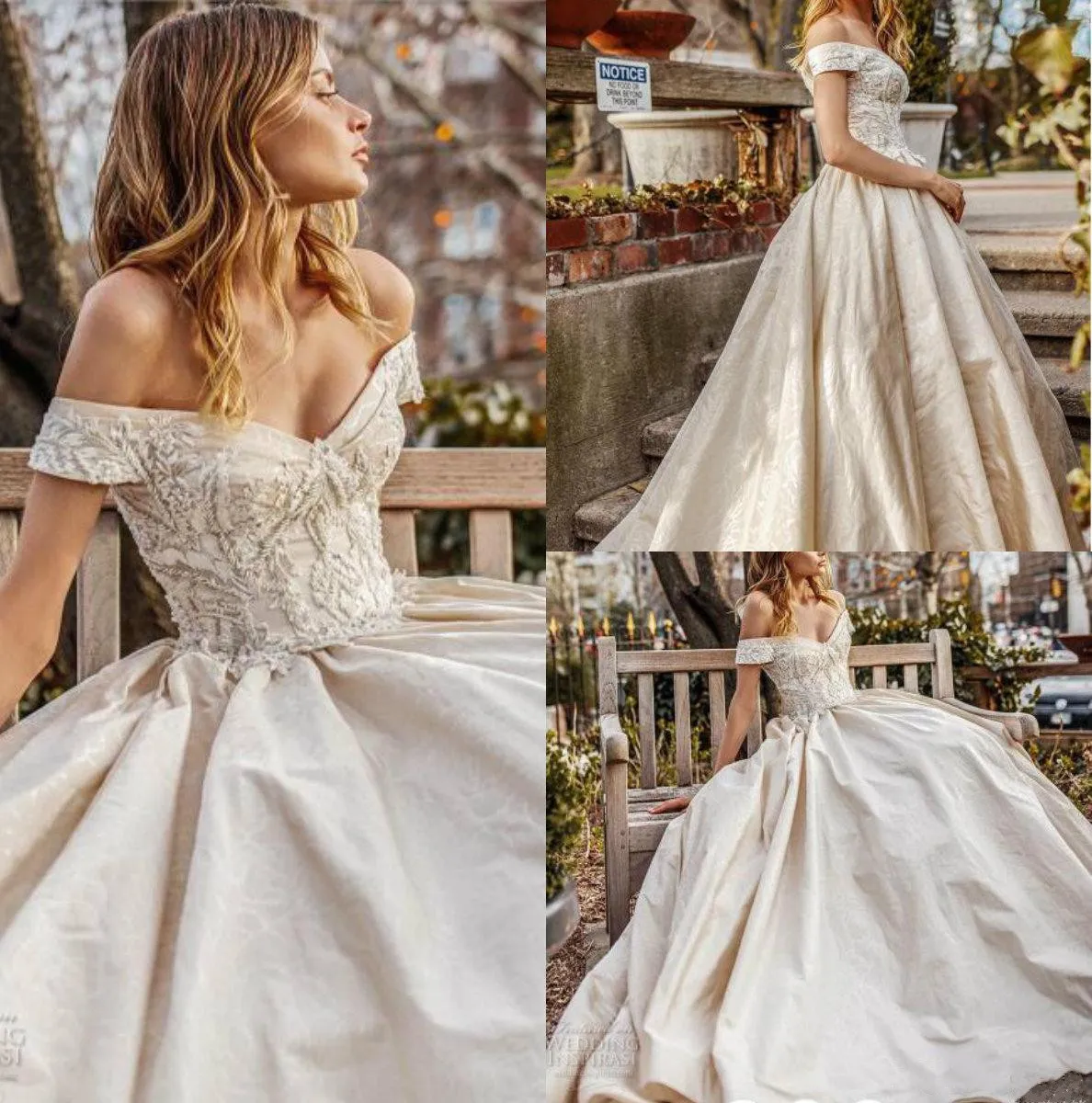 Line Latest A Matte Satin Dresses Off the Shoulder Bead Lace Applique Bridal Gowns Dubai Saudi Arabic Sweep Train Wedding Dress pplique rabic